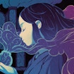 Digital illustration of woman smelling a ball emitting scents