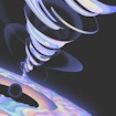 Artist's rendition of a black hole.