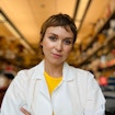 woman in lab coat