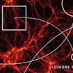 A visual representation of a computer simulation. The representation resembles a complex, layered web of fluorescent-red branching lines that gather at certain points in a similar fashion to neurons in the human brain. There are also white curved lines in the bottom-right area of the image. Two ends of two lines end in arrows and are contained within two white circle outlines of varying sizes. The blunt end of one line with an arrow 
