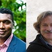 Portrait photo collage of Stephon Alexander and Paul Chaikin