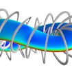 Stellarator configuration with coils that produce confining magnetic fields