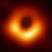 Picture showing the shadow of a black hole found at the center of galaxy M87.