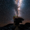 Image of telescope at night