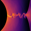 A screenshot from blackhole simulation