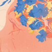 person with flowers in hair