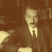 Einstein at desk