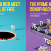 Two book covers of The Biggest Ideas in Math from Quanta. One is titled Alice and Bob Meet the Wall of Fire. The other is titled The Prime Number Conspiracy